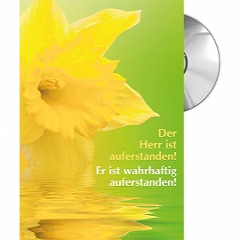 Der Herr ist auferstanden - Ostergruß, Ostern (CD-Card), mit Osterlied
