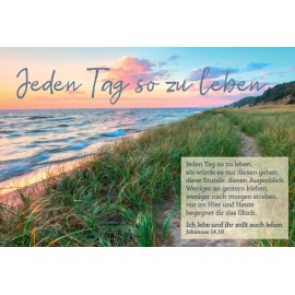 Jeden Tag so zu leben (CD-Card) (Motiv Strand)