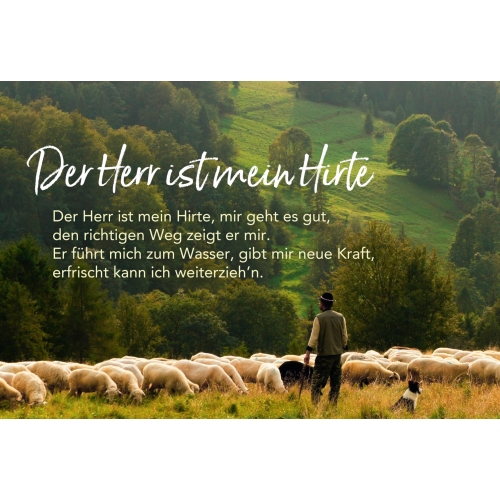 Der Herr ist mein Hirte, mir geht es gut (Textkarte) Matthias Fruth