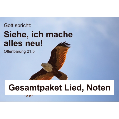 Jahreslosung 2026 – Siehe, ich mache alles neu (Lied, Chor, Noten, Playback) Gesamtpaket