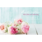 Faltkarte GRATULATION Alles Liebe zum Geburtstag  (Motiv Blumen)